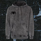 Black Mineral Wash Hoodie With Embroidered Logo