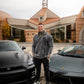 Black Mineral Wash Hoodie With Embroidered Logo